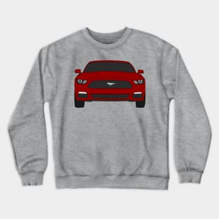 Ford Mustang Front End Ruby Red Crewneck Sweatshirt